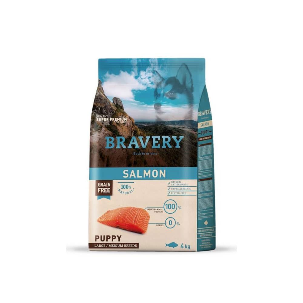 843.jpg Bravery Puppy Large/Medium Breeds Salmon 4Kg - Imagen 1